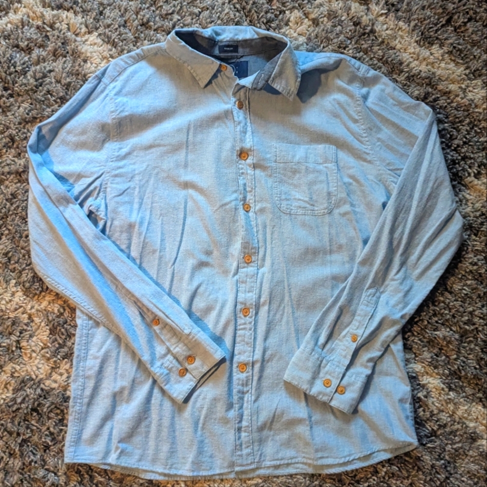 Even Tide Men's Button Down Shirt Size L